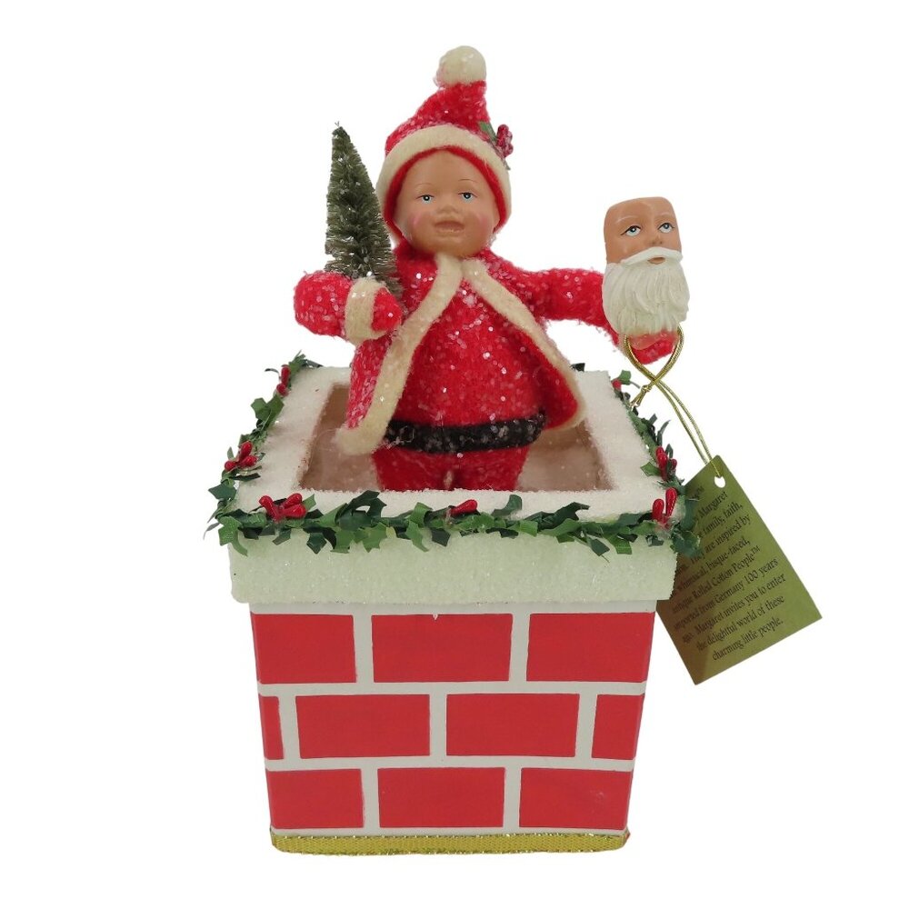 Bethany Lowe Maggies Memories Santa Claus Child Musical Chimney Christmas NEW